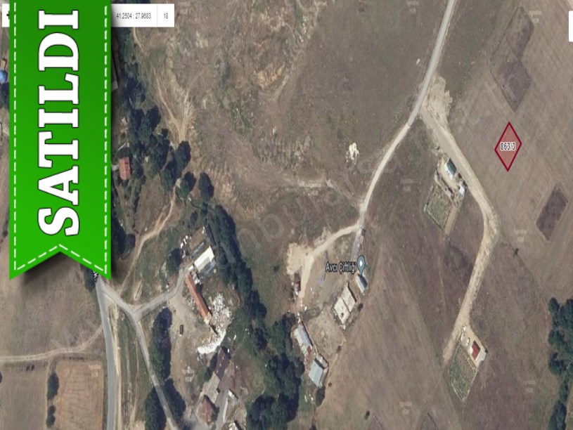 Tekirdağ Çerkezköy Kızılpınar Mah, Satılık Arsa , 395 m2 Müstakil Yolu Var