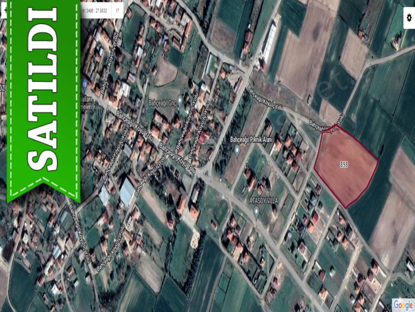 Tekirdağ Kapaklı Bahçeağıl Mah , Satılık Arsa , 480 m2 Merkezde 