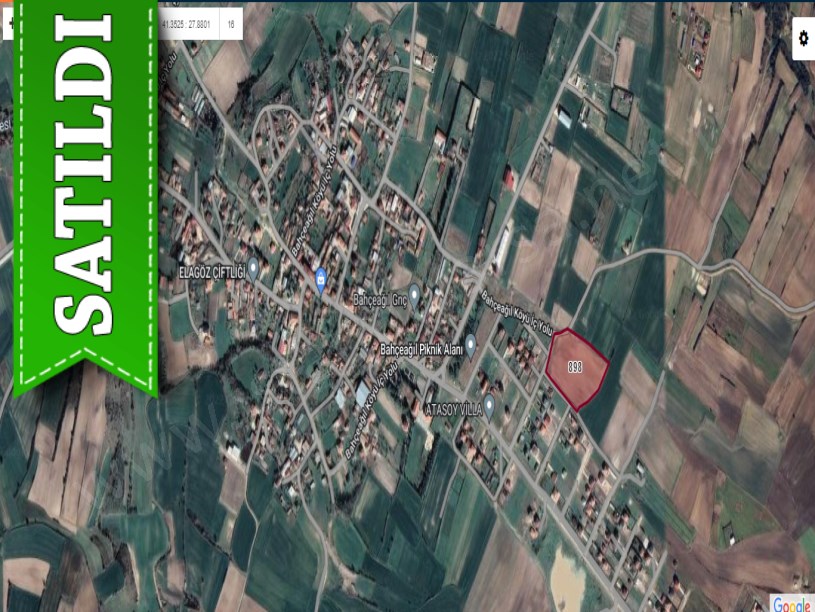 Tekirdağ Kapaklı Bahçeağıl Mah , Satılık Arsa , 480 m2 Merkezde 