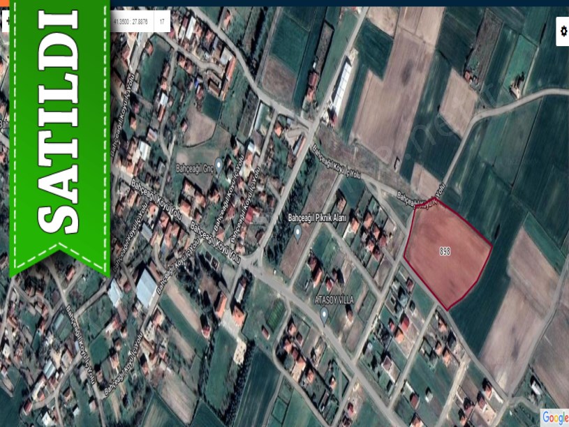 Tekirdağ Kapaklı Bahçeağıl Mah , Satılık Arsa , 480 m2 Merkezde 