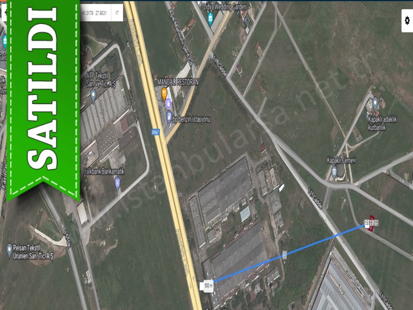 Tekirdağ Kapaklı Bahçelievler Mah. Satılık Arsa , 231 m2 OSB Yakını Müstakil