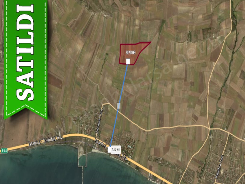 Tekirdağ Marmaraereğli Çeşmeli Mah Satılık Arsa , 225 M2 Yolu Var Hisseli 