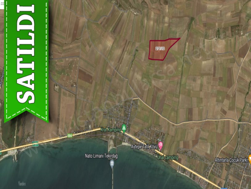 Tekirdağ Marmaraereğli Çeşmeli Mah Satılık Arsa , 225 M2 Yolu Var Hisseli 