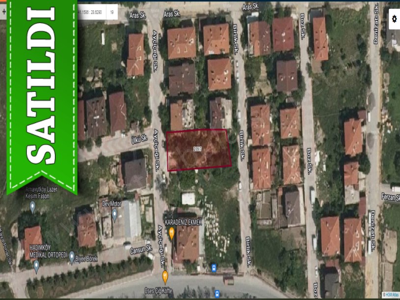 Arnavutköy Hadımköyde Satılık Arsa , 752 M2 İmarlı Müstakil Merkezde