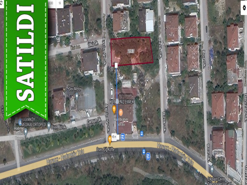 Arnavutköy Hadımköyde Satılık Arsa , 752 M2 İmarlı Müstakil Merkezde