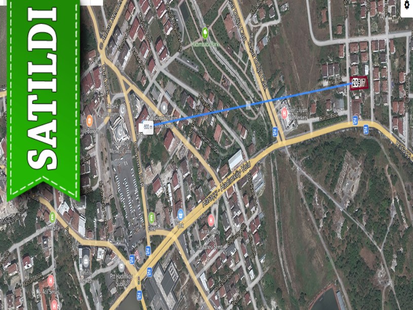 Arnavutköy Hadımköyde Satılık Arsa , 752 M2 İmarlı Müstakil Merkezde