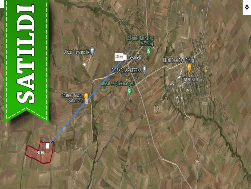 Tekirdağ Marmaraereğli Çeşmeli Mah Satılık Arsa , 203 m2 Hisseli Yolu Var