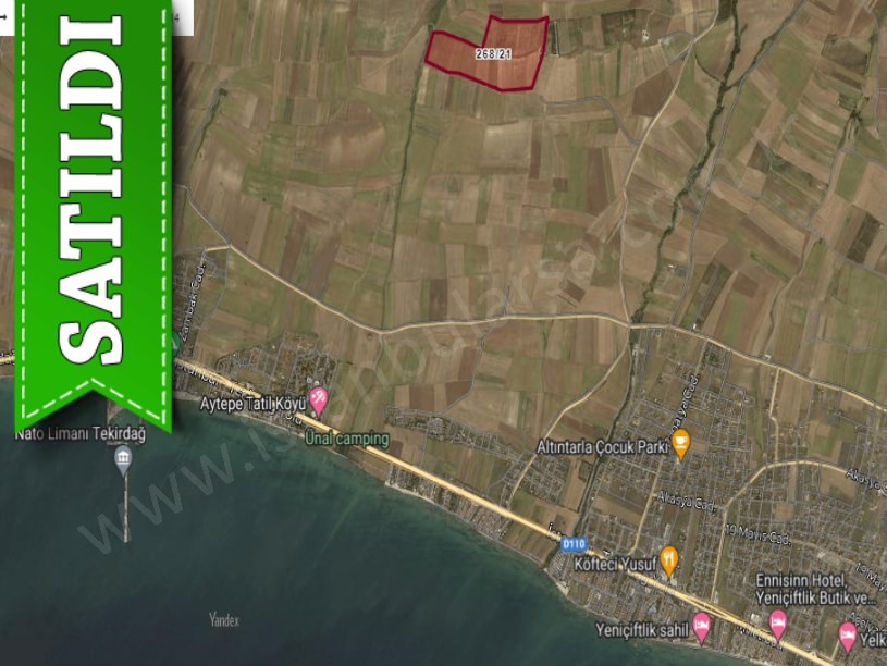 Tekirdağ Marmaraereğli Çeşmeli Mah Satılık Arsa , 203 m2 Hisseli Yolu Var