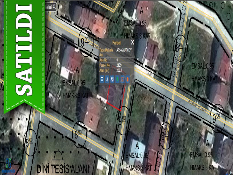 Arnavutköy NeneHatun Mah. Satılık Arsa , 231 m2 KöşeBaşı Müstakil 