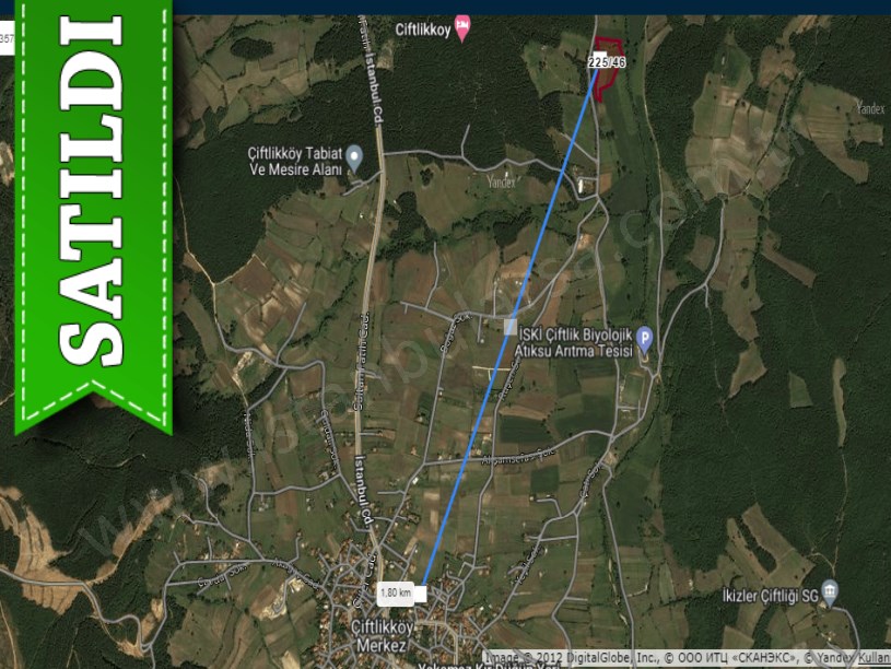 Çatalca Çiftlikköyde Satılık Arsa , 301 m2 Çaplı Meraya Cephe 