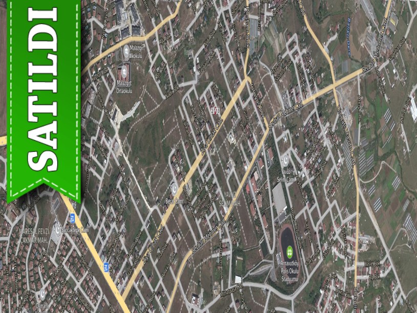 Arnavutköy Çardaktepe,de Satılık Arsa , 136 m2 Cadde Yakını 3 Kat Konut İmarlı