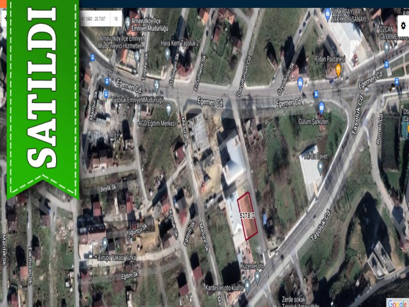 Arnavutköy Taşolukta Satılık Arsa , 700 M2 Müstakil 3 Kat İmarlı Caddeye Yakın