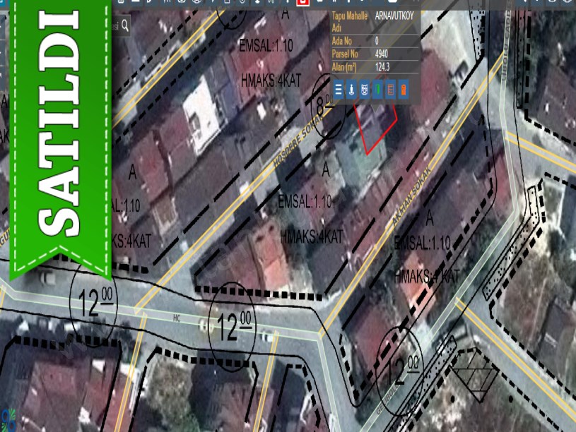 Arnavutköy Anadolu Mah, Satılık Arsa , 124 m2 4 Kat İmarlı Müstakil 