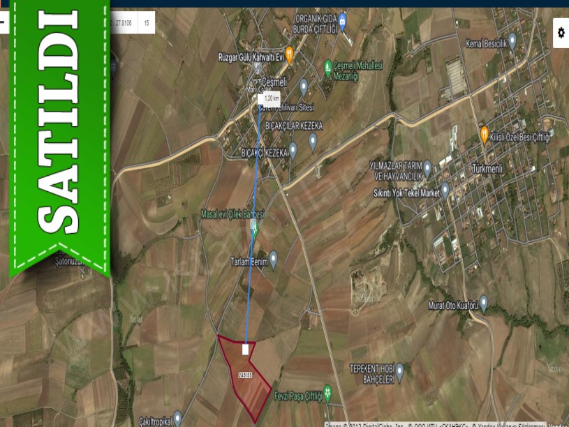 Tekirdağ Marmaraereğli Çeşmeli Mah Satılık Arsa , 185 M2 Yolu Var Hisseli