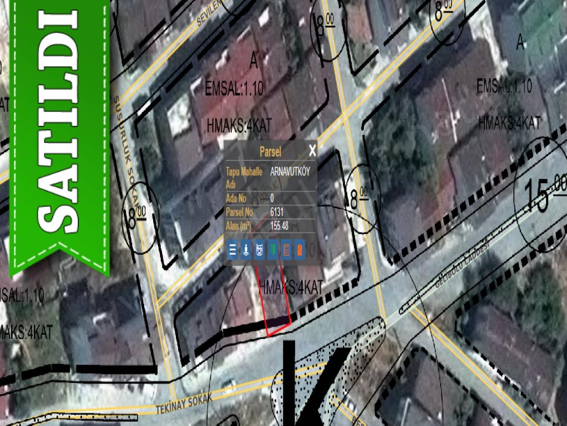 Arnavutköy İslambeyde Satılık Arsa , 156 M2 Müstakil Cadde Cephe