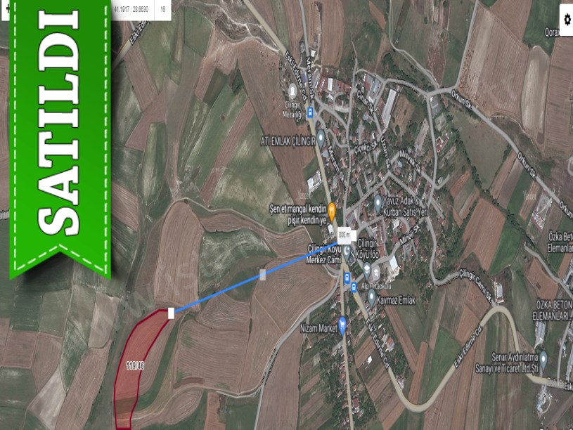 Arnavutköy Çilingirde Satılık Arsa , 197 M2 Hisseli Yolu Var Merkeze Yakın