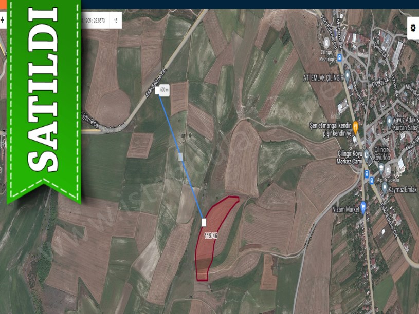 Arnavutköy Çilingirde Satılık Arsa , 197 M2 Hisseli Yolu Var Merkeze Yakın