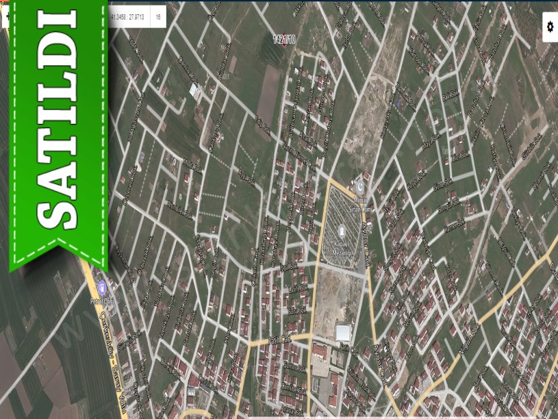 Tekirdağ  Kapaklıda Satılık Arsa , 349 M2 Cadde Cephe Müstakil