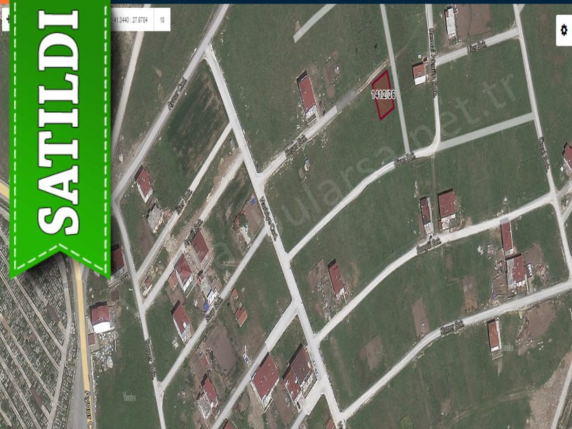 Tekirdağ  Kapaklıda Satılık Arsa , 381 M2  Müstakil Merkezde 