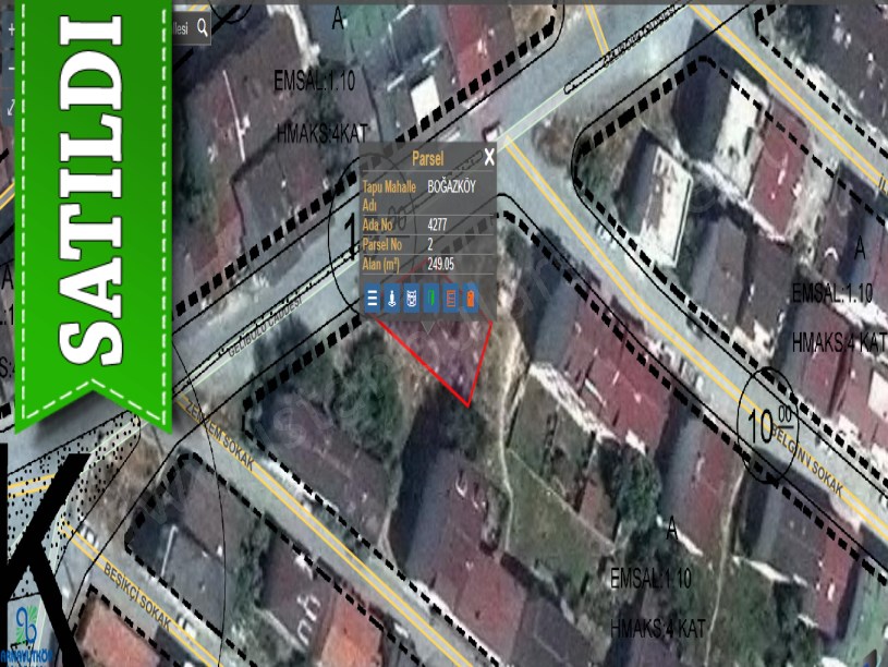 Arnavutköy Boğazköyde Satılık Arsa , 249 M2 Cadde Cephe Müstakil