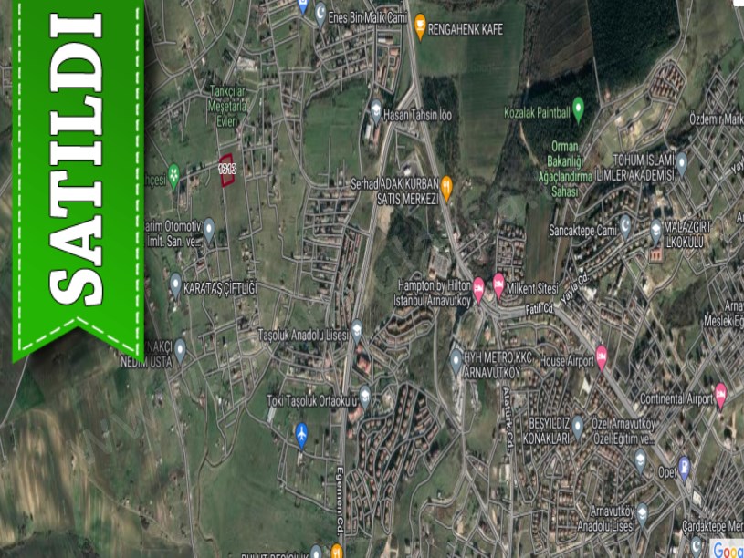 Arnavutköy Taşolukta Satılık Arsa , 198 M2 Cadde Cephe Hisseli