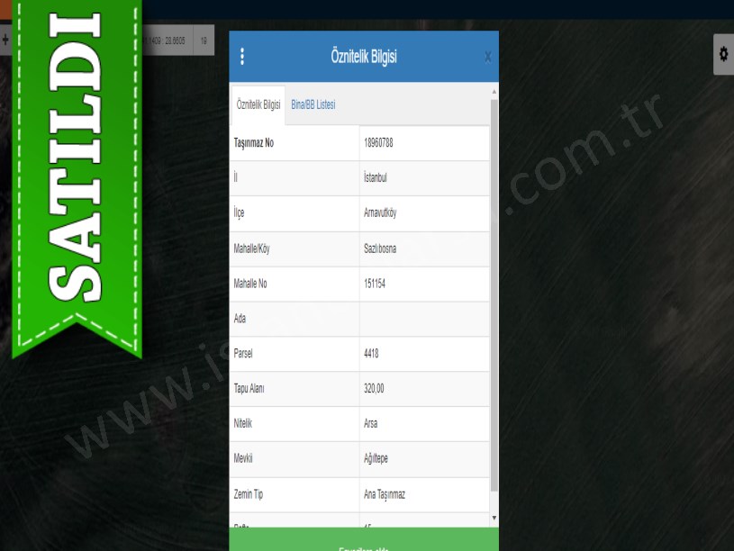 Arnavutköy Sazlıbosnada Satılık Arsa , 320 M2 Müstakil Yolu Var