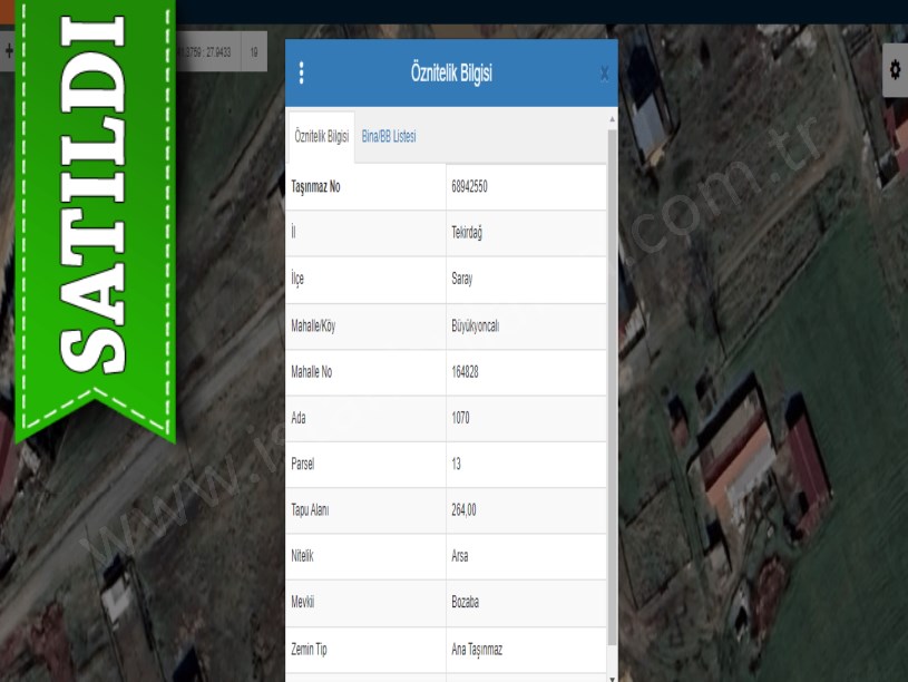 Tekirdağ Saray Büyükyoncalıda Satılık Arsa , 264 M2 Evlerin Yakını İmarlı