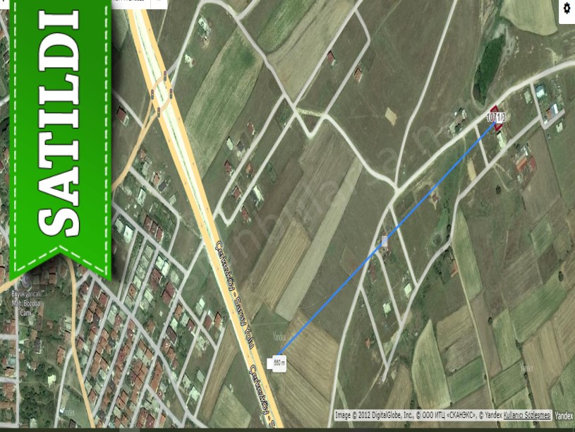 Tekirdağ Saray Büyükyoncalıda Satılık Arsa , 298 M2 Cadde Cephe İmarlı
