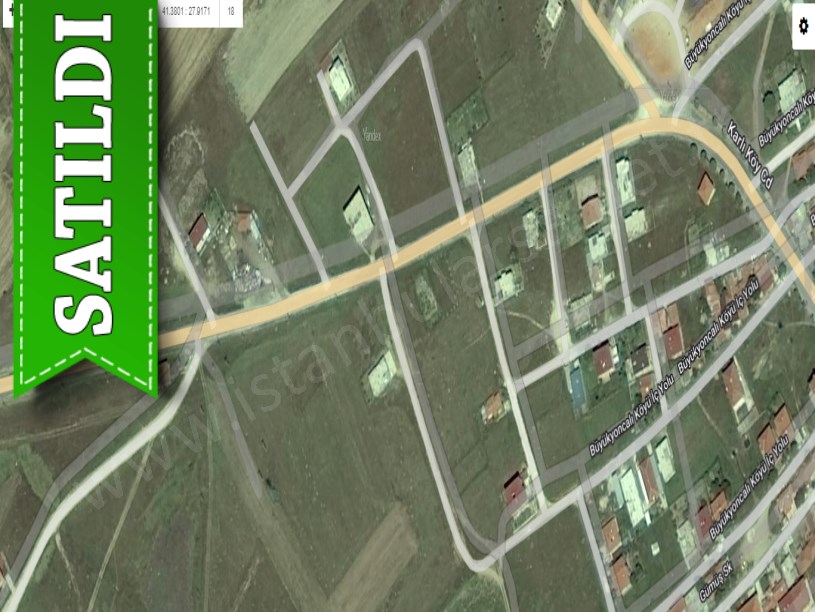 Tekirdağ Saray Büyükyoncalıda Satılık Arsa , 330 M2 Cadde Cephe 