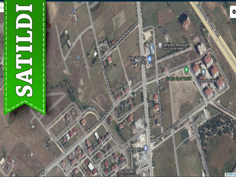 Tekirdağ Saray Büyükyoncalıda Satılık Tarla , 1,692 m2 İmariçi Müstakil