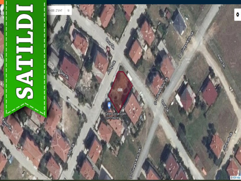 Tekirdağ Saray Ayaspaşada Satılık Arsa , 491 M2 4 Kat İmarlı Çevrili 