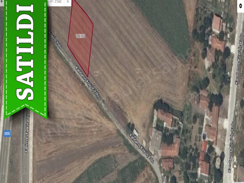 Tekirdağ Hayrabolu Kandamış Satılık Arsa , 1000 M2  Merkezde İmarlı Müstakil