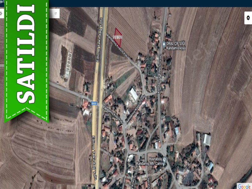 Tekirdağ Hayrabolu Kandamış Satılık Arsa , 1000 M2  Merkezde İmarlı Müstakil