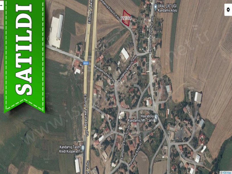 Tekirdağ Hayrabolu Kandamış Satılık Arsa , 1000 M2 Evlerin Yanı İmarlı Müstakil