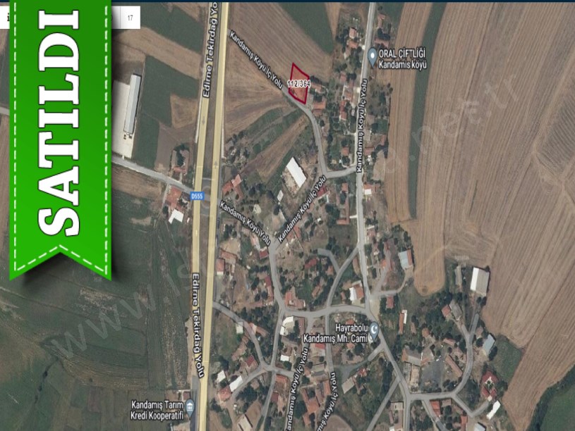 Tekirdağ Hayrabolu Kandamış Satılık Arsa , 1000 M2 Evlerin Yanı İmarlı Müstakil