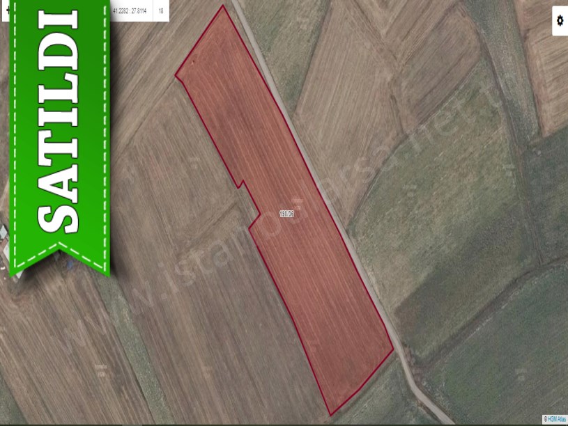 Tekirdağ Ergene Yulaflı Satılık Tarla , 18,800 m2 Asfalt Yola Cephe Müstakil