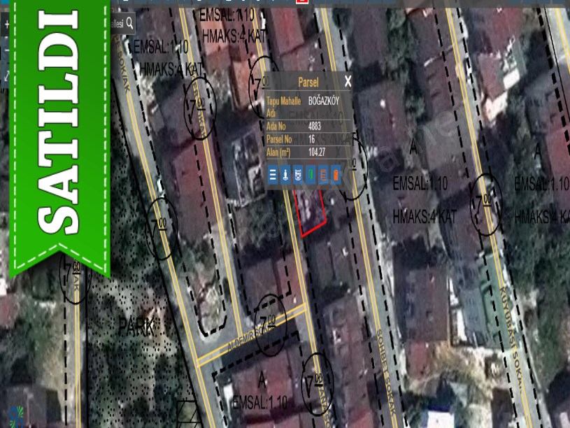 Arnavutköy Boğazköyde Satılık Arsa ,104 m2 4 Kat İmarlı Müstakil 