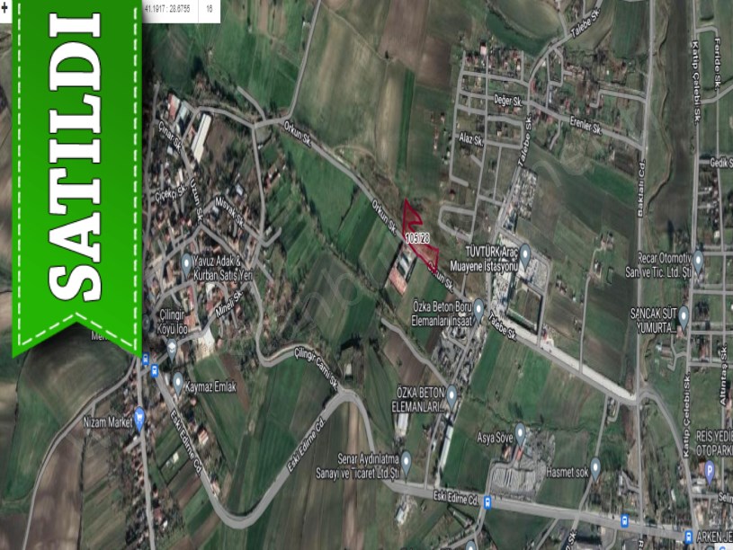 Arnavutköy Çilingirde Satılık Arsa , 430 M2 Yolu Var Araç Muayene İstasyonu Yakını 
