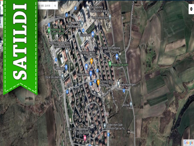 Arnavutköy Hadımköyde Satılık Arsa , 301 m2 Cadde Cephe Müstakil 