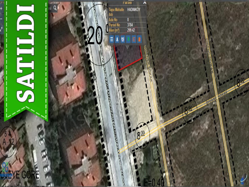Arnavutköy Hadımköyde Satılık Arsa , 301 m2 Cadde Cephe Müstakil 