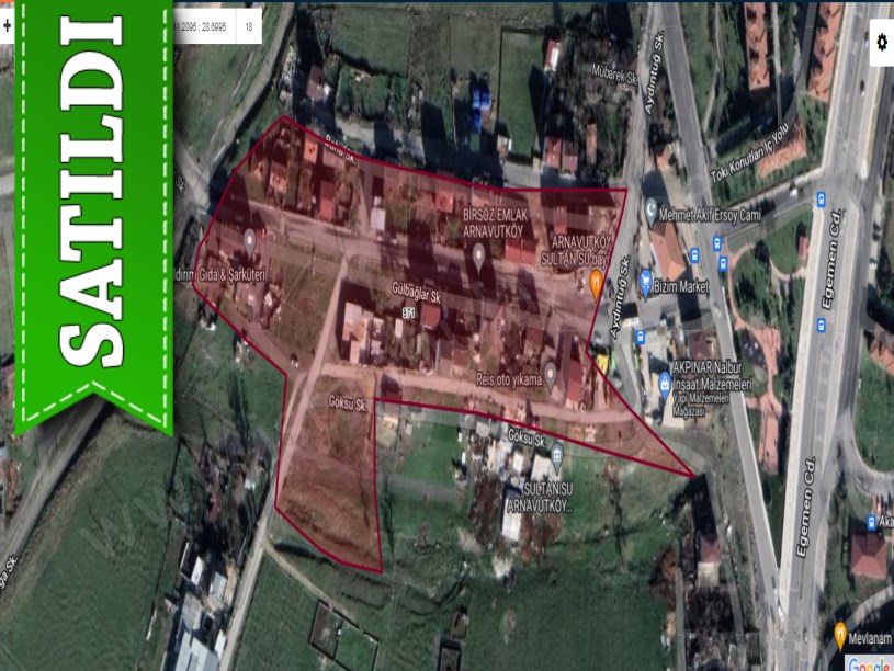 Arnavutköy Taşolukta Satılık Arsa , 212 m2 Çevrili İmarlı