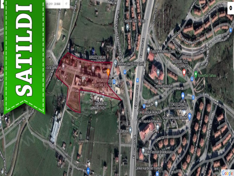 Arnavutköy Taşolukta Satılık Arsa , 212 m2 Çevrili İmarlı
