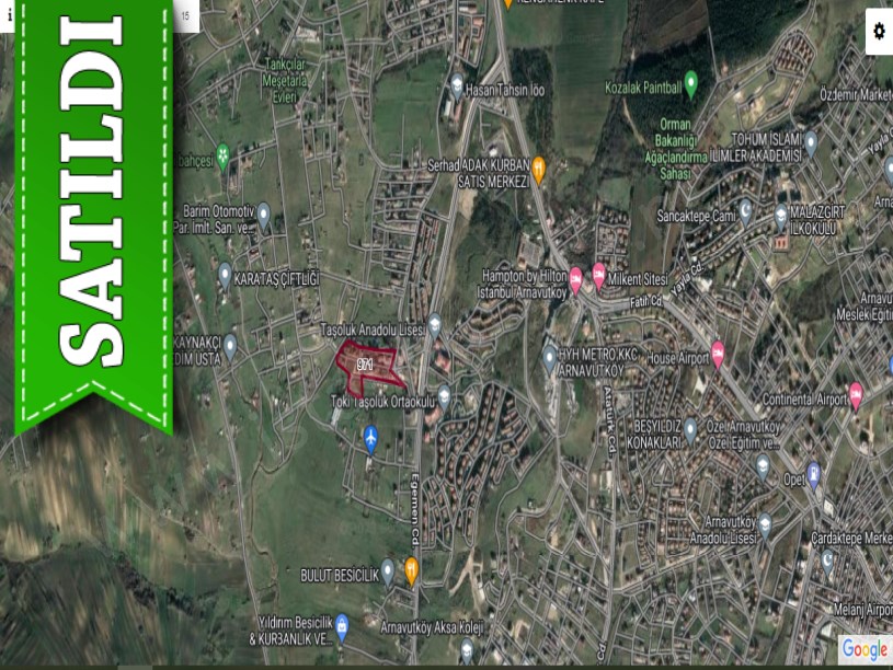 Arnavutköy Taşolukta Satılık Arsa , 212 m2 Çevrili İmarlı