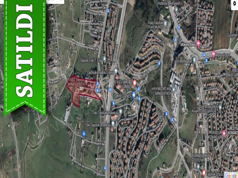 Arnavutköy Taşolukta Satılık Arsa , 212 m2 Çevrili İmarlı