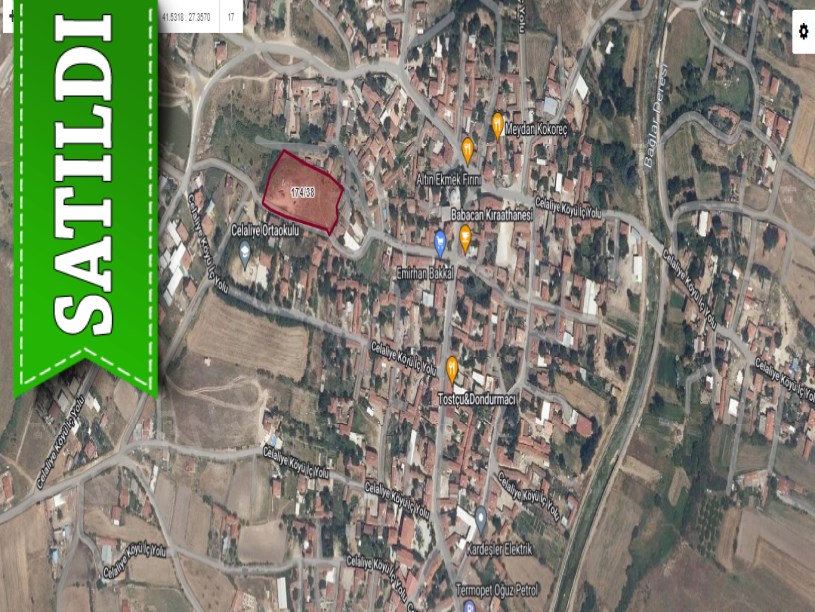 Kırklareli Lüleburgaz Celaliye Köyünde Satılık Arsa , 300 m2 Çaplı Merkezde Hisseli 
