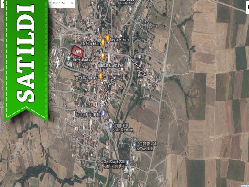 Kırklareli Lüleburgaz Celaliye Köyünde Satılık Arsa , 300 m2 Çaplı Merkezde Hisseli 