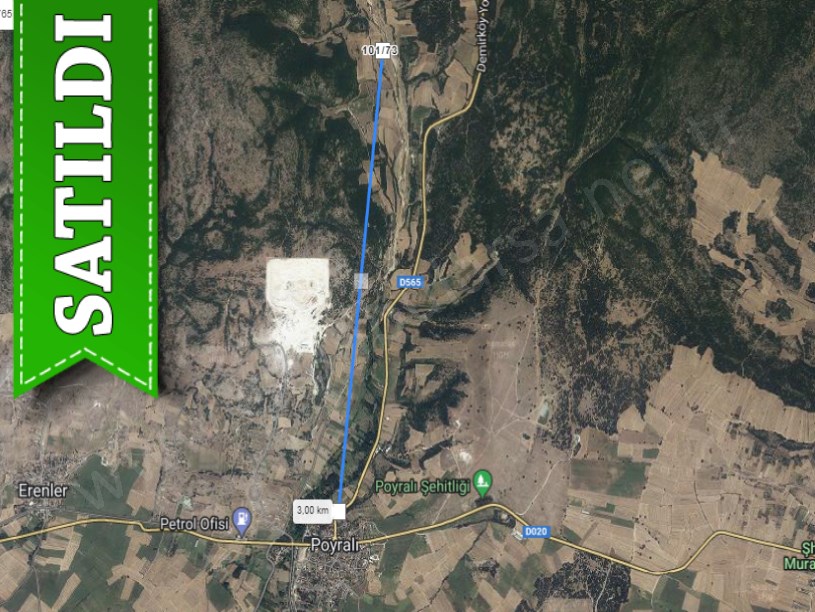 Kırklareli Pınarhisar Poyralı Köyünde Satılık Tarla , 401 m2 Tek Tapu Yolu Var