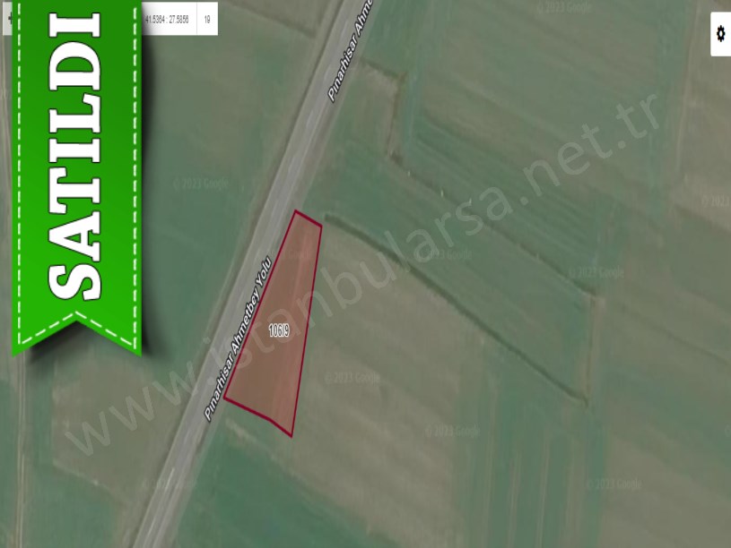 Kırklareli Pınarhisar Sütlüce,de Satılık Tarla , 904 M2 Cadde Cephe Müstakil
