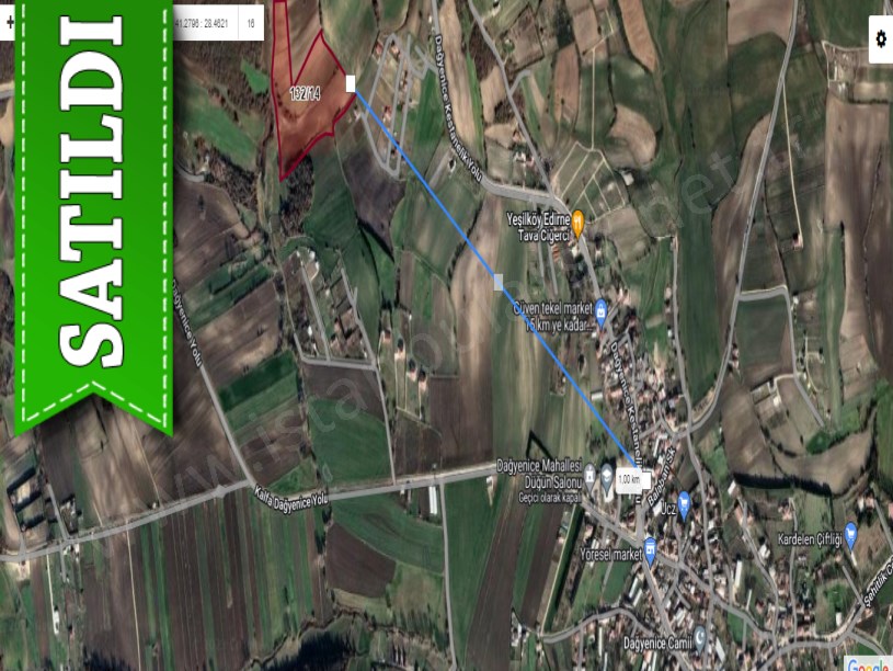 Çatalca Dağyenicede Satılık  Arsa , 2,212 M2 Caddeye Yakın Hisseli 