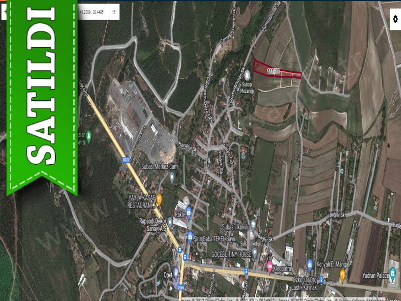 Çatalca Subaşında Satılık Arsa , 294 M2 Çaplı Çevrili 